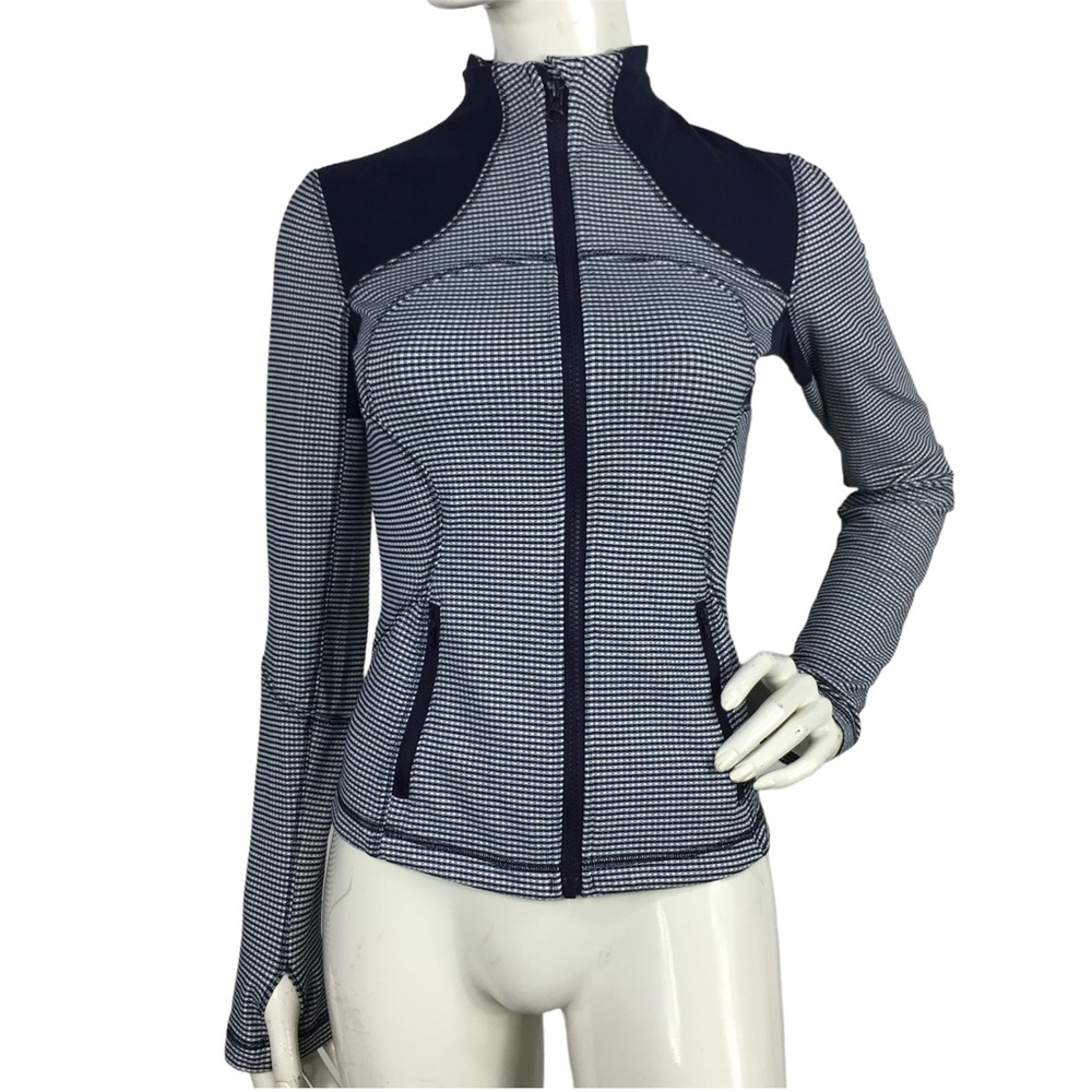 Lululemon Forme Jacket Inkwell Gingham Size 4 Rare